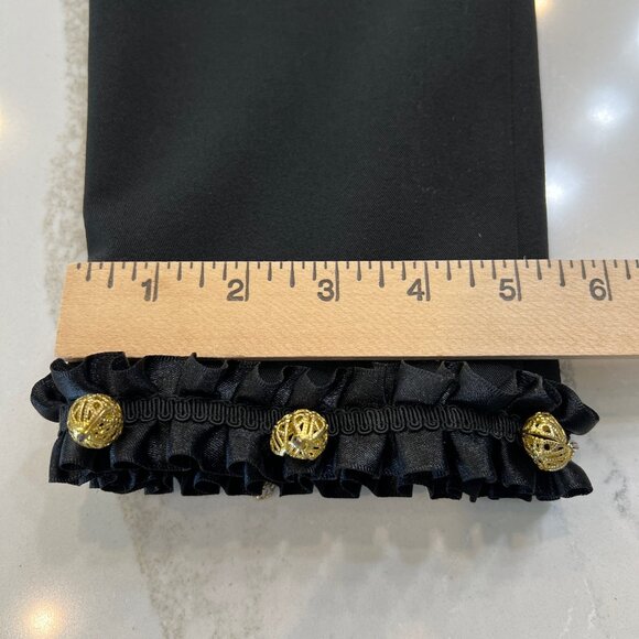 Victor Costa Black Jacket with Gold Buttons and Detailing Designer VTG Couture - Picture 12 of 14